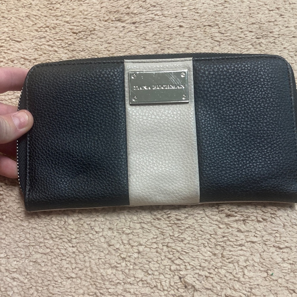 Dana Buchman Black and Cream Clutch